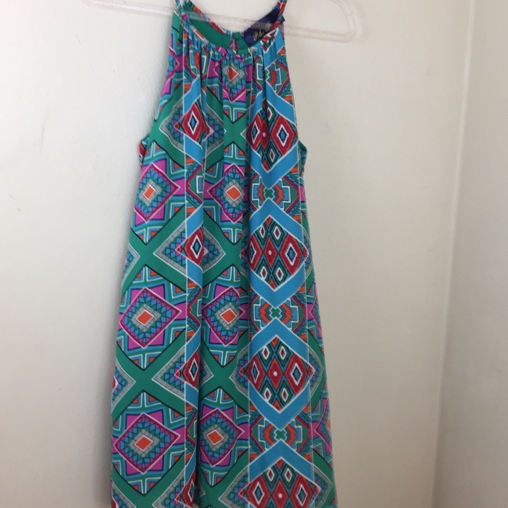 EUC Blue Rain Multicolored Dress. Sz M
